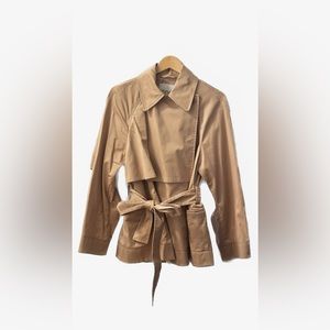 Cos Short Trench Coat Beige Size US 8